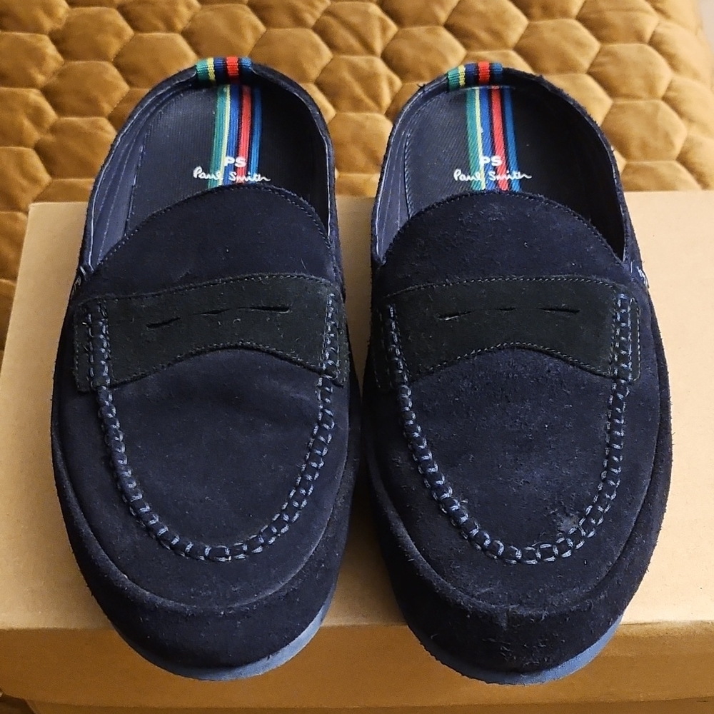 Paul Smith Dark Blue Home Suede Loafers